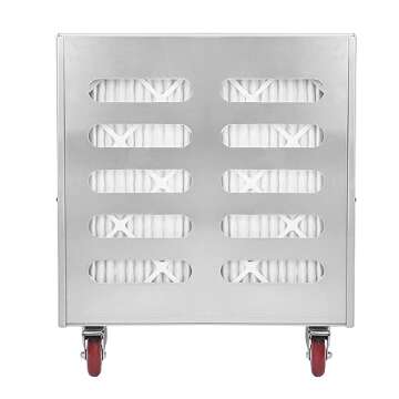 Mounto 2000CFM Commercial Air Purifier Negative Air Scrubber- High Air Flow Hepa Filter, Aluminum Housing, 2 Speed, Filter Change Reminder