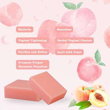 Yoni Soap Bars For Women Vaginal Wash, 2 PCS Organic Handmade Yoni Bar Soap Feminine Wash Soap Natur...