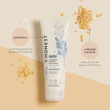 The Honest Company Eczema Soothing Therapy Cleansing Body Wash | Naturally Derived, Gentle for Baby ...