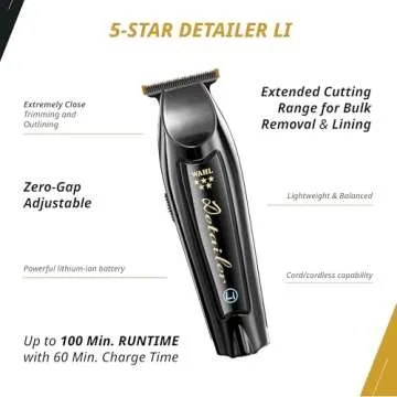 Wahl Professional Cordless Barber Combo Includes Magic Clip Blending Clipper and Detailer Li Trimmer 100 Min Runtime