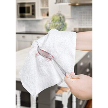 100% Cotton Terry Towels Pack of 50 Cloths for Cleaning