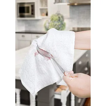 100% Cotton Terry Towels Pack of 50 Cloths for Cleaning