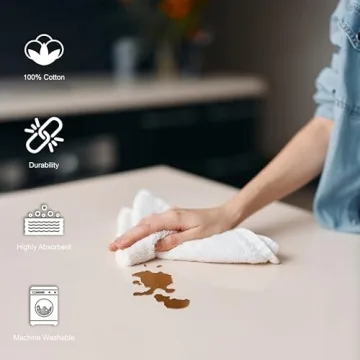 100% Cotton Terry Towels Pack of 50 Cloths for Cleaning