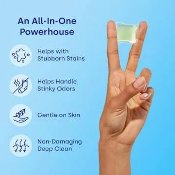 Dropps Odor & Stain Biobased Power Laundry Detergent Pods, Lavender Meadow (64 Pods) - HE Compatible Laundry Pods for Fresh Clothes - Washing Detergent Soap Supplies & Recyclable Paperboard Packaging