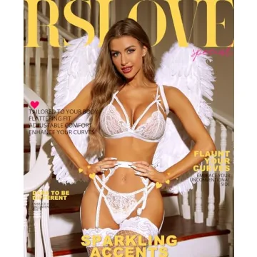 RSLOVE Women Lace Garter Lingerie Set - Plus Size Comfort