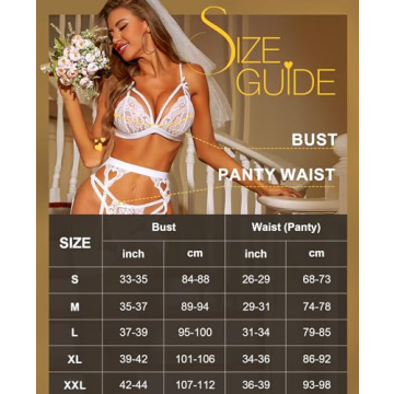 RSLOVE Women Lace Garter Lingerie Set - Plus Size Comfort