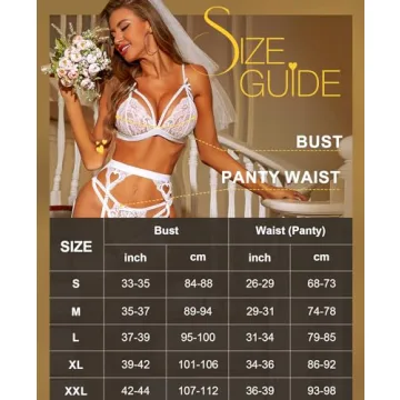 RSLOVE Women Lace Garter Lingerie Set - Plus Size Comfort