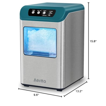 Aeitto Nugget Ice Maker: 55 lbs Daily, Self-Cleaning