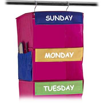 Sagler Daily Activity Organizer Kids 7 Shelf Portable Closet Hanging Closet Organizer Great Closet Solutions