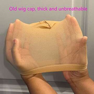 Miaubaa HD Wig Cap, Wig Cap for Lace Front Wig 6 Pieces, HD Thin Stocking Wig Caps Stretchy Nylon Wig Caps for Women