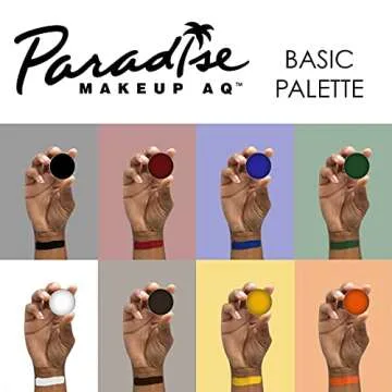 Mehron Makeup Paradise Makeup AQ 8 Color Basic Palette | Magnetic Refillable Body Paint & Face Paint Palette | Professional & Water Activated | Costumes, SFX, Halloween, & Cosplay