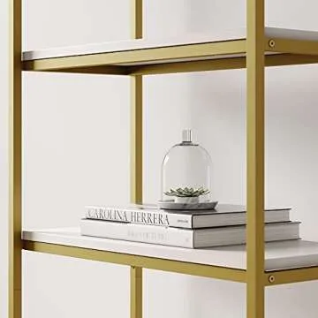 Nathan James Oscar 5-Shelf Modern Bookcase with Metal Frame