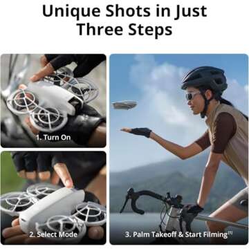 DJI Neo Drone 4K UHD Mini Quadcopter for Adults, 135g Self Flying Drone that Follows You, Palm Takeo...