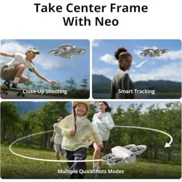 DJI Neo Drone 4K UHD Mini Quadcopter for Adults, 135g Self Flying Drone that Follows You, Palm Takeoff, AI Subject Tracking, QuickShots, (Controller-Free) Bundle with Deco Gear Accessories