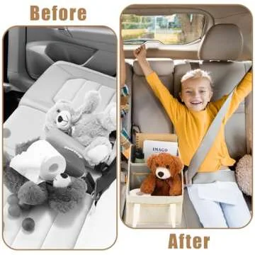Honeydak Passenger Seat Organizer Car Seat Storage Organizer for Console Front/back Seat with Multi-pockets Car Caddy Organizer SUV Truck Foldable Car Organizer for Kids Adults Accessories