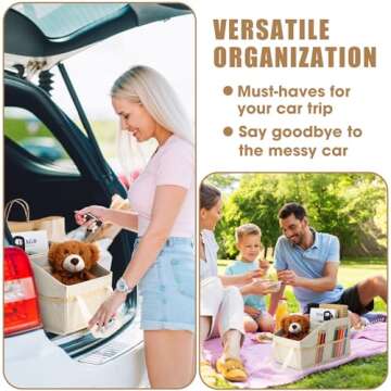 Honeydak Passenger Seat Organizer Car Seat Storage Organizer for Console Front/back Seat with Multi-pockets Car Caddy Organizer SUV Truck Foldable Car Organizer for Kids Adults Accessories