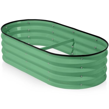 Durable Plant & Plot Raised Garden Bed 4×2×1 ft - Eco-Friendly Galvanized Metal Planter