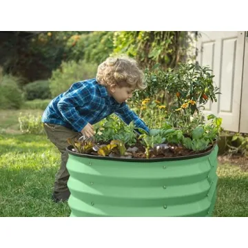 Galvanized Raised Garden Bed 4×2×1 ft Durable Planter Outdoor