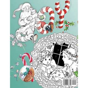 Retro Old Fashioned Christmas Vintage Coloring Book For Adults