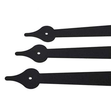 Garage Carriage Door Hinges Iron Decorative Garage Handles Hardware Kit (4Hinges + 2 Handles)