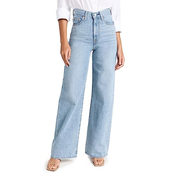 Levi's Women's Ribcage Wide Leg Jeans Far and Wide Blue
