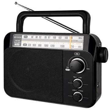 Retekess TR604 Portable AM FM Radio - Battery & Wall Plug