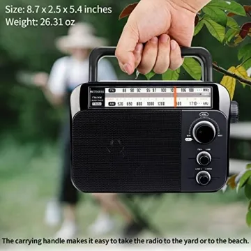 Portable Retekess TR604 AM FM Radio - Battery and Wall