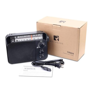 Portable Retekess TR604 AM FM Radio - Battery and Wall