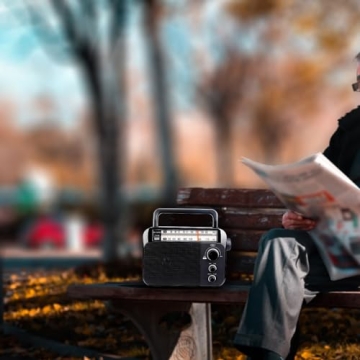 Portable Retekess TR604 AM FM Radio - Battery and Wall