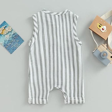 Cooling Infant Cotton Linen Jumpsuit for Boys and Girls