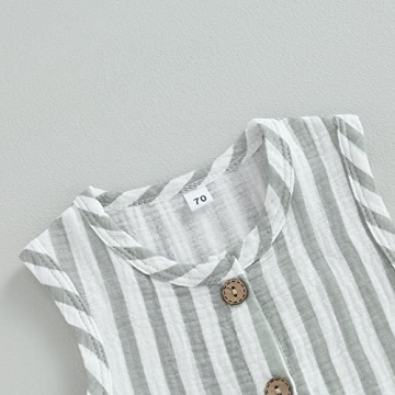 Cooling Infant Cotton Linen Jumpsuit for Boys and Girls