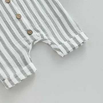 Cooling Infant Cotton Linen Jumpsuit for Boys and Girls