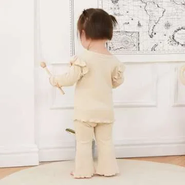 Kupretty Baby Girl Flare Pants Set for Toddlers