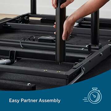 Lucid L150 Adjustable Base – Bed Frame with Head and Foot Incline – Wireless Remote Control – Premium Quiet Motor, Twin XL size, Charcoal