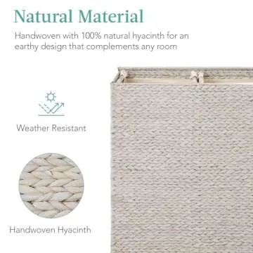 Large Double Laundry Hamper with Lid - Stylish & Practical