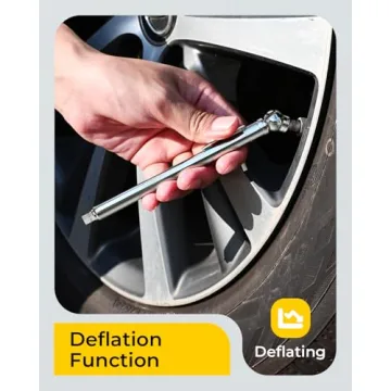Pencil Tire Pressure Gauge with Deflator, 2 Pack