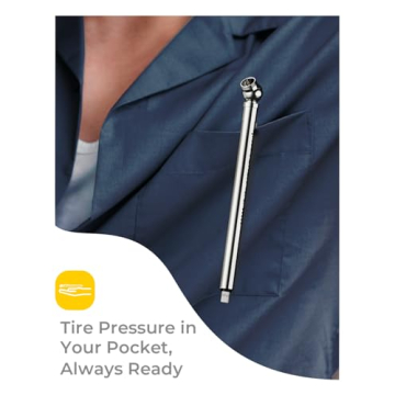 Pencil Tire Pressure Gauge with Deflator, 2 Pack