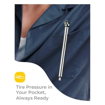Pencil Tire Pressure Gauge with Deflator, 2 Pack