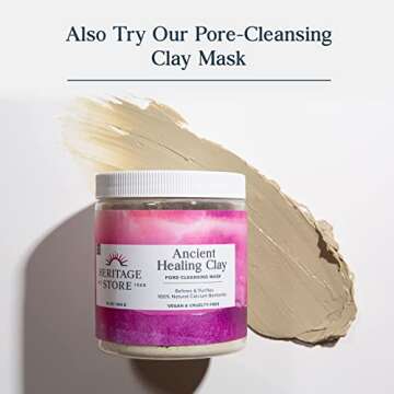 HERITAGE STORE Rosewater & Vinegar - Exfoliating Toner with Apple Cider Vinegar - Oily to Combination Skin - Refreshing Facial Mist Cleans, Refines Pores and Clarifies Skin Hypoallergenic, Vegan, 8oz