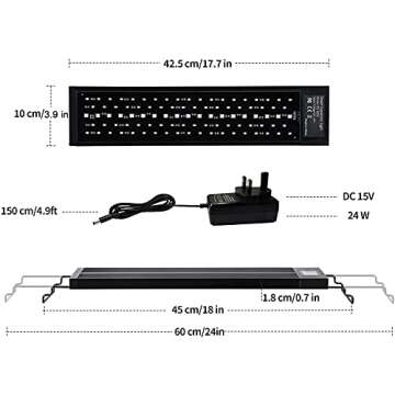 AMZBD Full Spectrum Aquarium Lights for Vibrant Aquatics