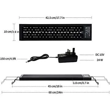 AMZBD Full Spectrum Aquarium Lights for Vibrant Aquatics