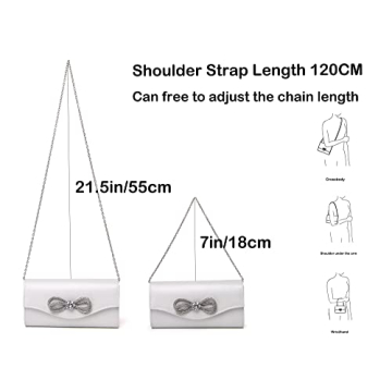 MUDUO Diamond Bow Evening Bag - Elegant Clutch for You
