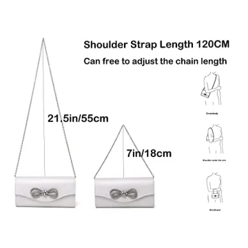 MUDUO Diamond Bow Evening Bag - Elegant Clutch for You