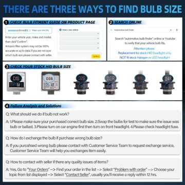 DMEX D1S Xenon Light Bulbs 4300K 6000K 8000K 35W 66144 66140 85140 85415 Replacement - Pack of 2