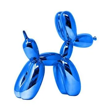 Elegant GTP Plush Balloon Dog Sculpture - Indigo Resin