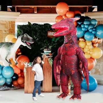 MXoSUM Inflatable Dinosaur Costume for Halloween Fun