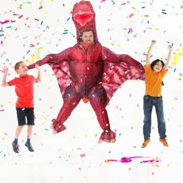 MXoSUM Inflatable Dinosaur Costume for Halloween Fun