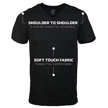 Gildan Men's V-Neck T-Shirts Multipack Soft Durable