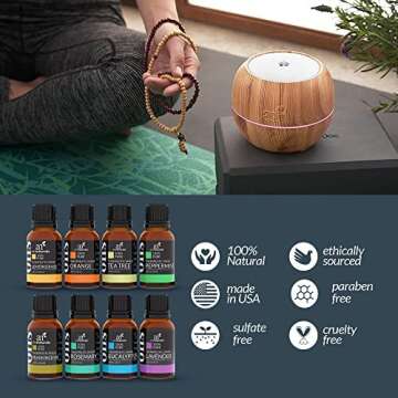 Essential Oil Diffuser Set for Home Spa Relaxation 100% Pure
