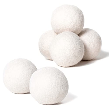 Wool Dryer Balls 6-Pack XL Size Natural Fabric Softener